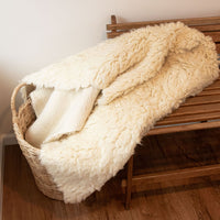 Woven Sherpa Sheep Wool Throw Rug Blanket