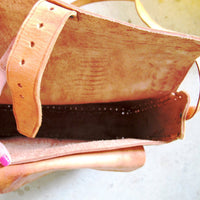 Tooled Vintage Large Leather Vintage Shoulder Tote - Made in Mexico